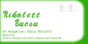 nikolett bucsu business card